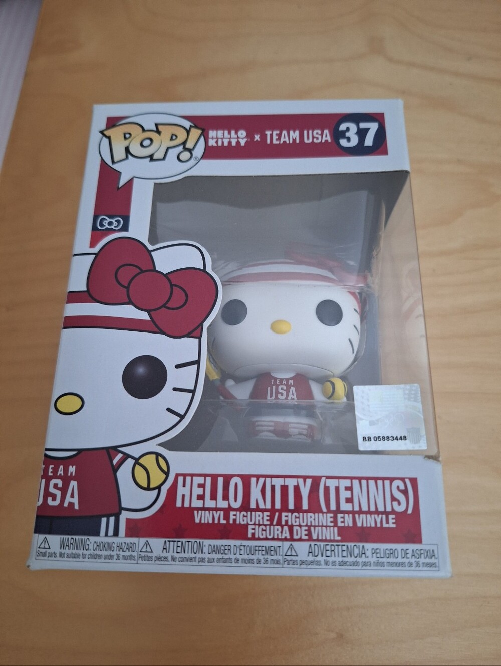 Funko Pop HELLO KITTY X TEAM USA Hello Kitty Tennis #37 Protector NEW VAULTED